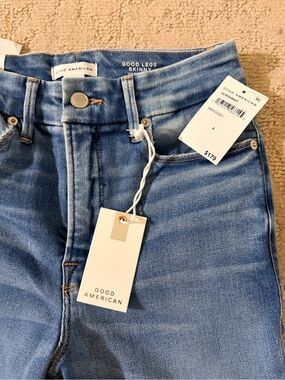 Good American Good Legs Skinny Jeans - Light Blue Wash